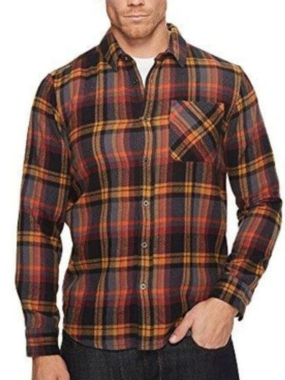 Prana Organic Cotton Flannel Woodman Shirt XL